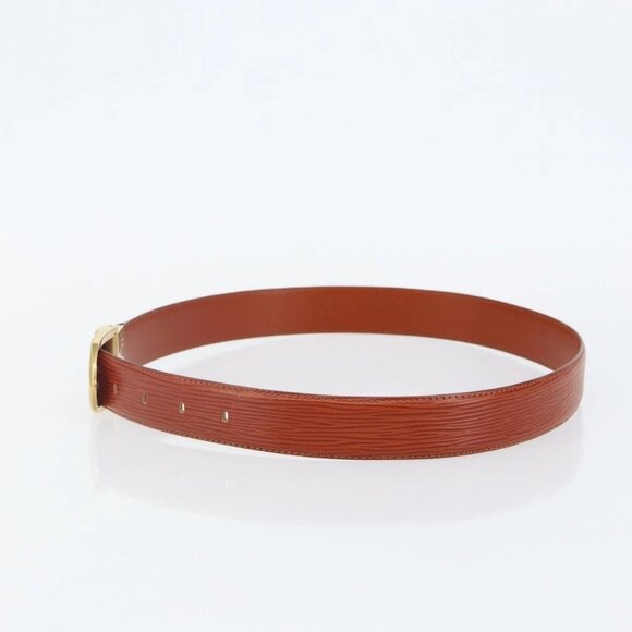 LOUIS VUITTON Epi Ceinture Belt 34.3"" Brown LV Auth - Picture 4 of 16